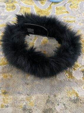 Genuine Rabbit Fur Black Headband Collar 🐇
